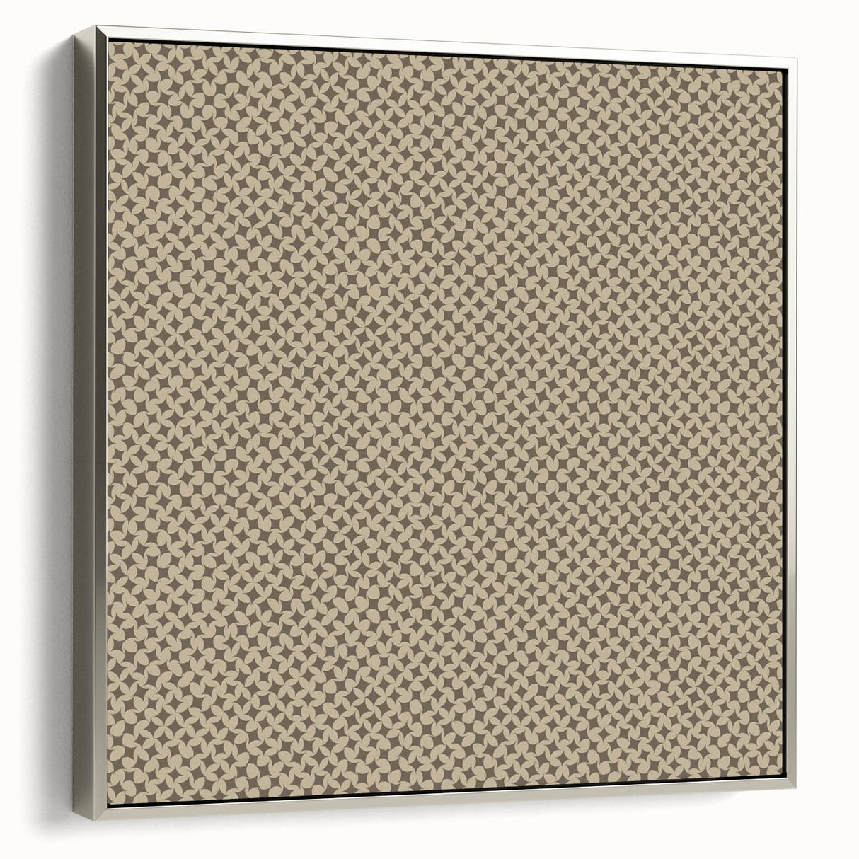 Contemporary Framed Abstract Art – Olive Green Minimalist Pattern