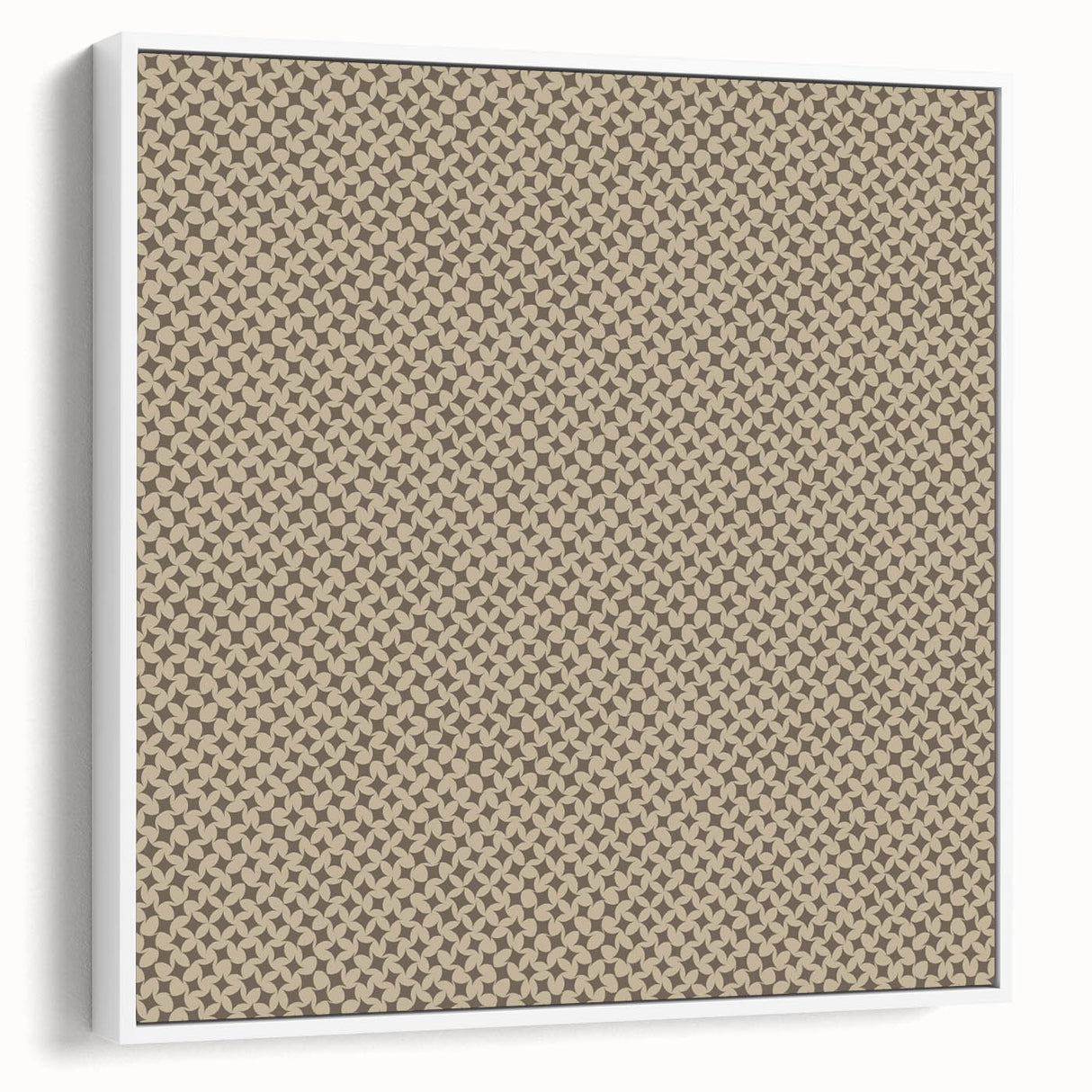 Contemporary Framed Abstract Art – Olive Green Minimalist Pattern