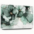 Exclusive Abstract Wall Decor – Green & Gold Floral Art Print