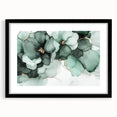 Exclusive Abstract Wall Decor – Green & Gold Floral Art Print