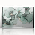 Exclusive Abstract Wall Decor – Green & Gold Floral Art Print