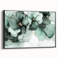 Exclusive Abstract Wall Decor – Green & Gold Floral Art Print
