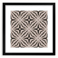 Earthen Harmony Abstracts - Neutral Star Pattern Abstract Wall Art