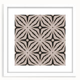 Earthen Harmony Abstracts - Neutral Star Pattern Abstract Wall Art