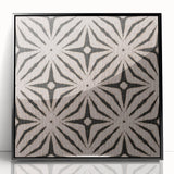 Earthen Harmony Abstracts - Neutral Star Pattern Abstract Wall Art