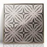 Earthen Harmony Abstracts - Neutral Star Pattern Abstract Wall Art