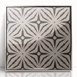 Earthen Harmony Abstracts - Neutral Star Pattern Abstract Wall Art