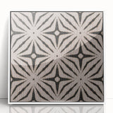 Earthen Harmony Abstracts - Neutral Star Pattern Abstract Wall Art