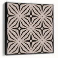Earthen Harmony Abstracts - Neutral Star Pattern Abstract Wall Art