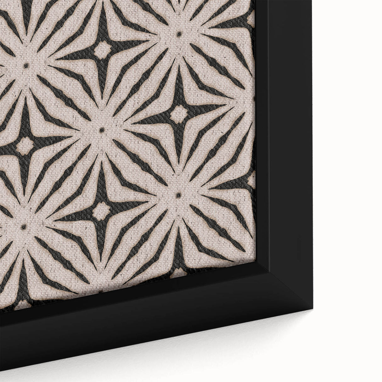 Earthen Harmony Abstracts - Neutral Star Pattern Abstract Wall Art