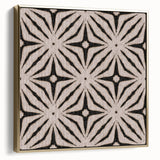 Earthen Harmony Abstracts - Neutral Star Pattern Abstract Wall Art