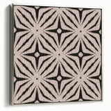 Earthen Harmony Abstracts - Neutral Star Pattern Abstract Wall Art