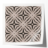 Earthen Harmony Abstracts - Neutral Star Pattern Abstract Wall Art