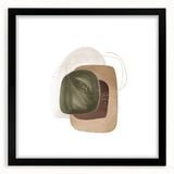 Contemporary Minimalist Wall Art – Forest Green Geometric Print