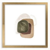 Contemporary Minimalist Wall Art – Forest Green Geometric Print