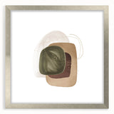 Contemporary Minimalist Wall Art – Forest Green Geometric Print