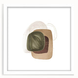 Contemporary Minimalist Wall Art – Forest Green Geometric Print