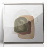 Contemporary Minimalist Wall Art – Forest Green Geometric Print