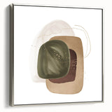 Contemporary Minimalist Wall Art – Forest Green Geometric Print