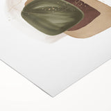 Contemporary Minimalist Wall Art – Forest Green Geometric Print