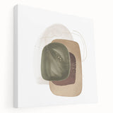 Contemporary Minimalist Wall Art – Forest Green Geometric Print