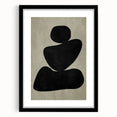 Minimalist Abstract Wall Art - Black and Olive Green Zen Print