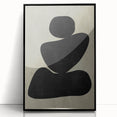 Minimalist Abstract Wall Art - Black and Olive Green Zen Print