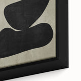 Minimalist Abstract Wall Art - Black and Olive Green Zen Print