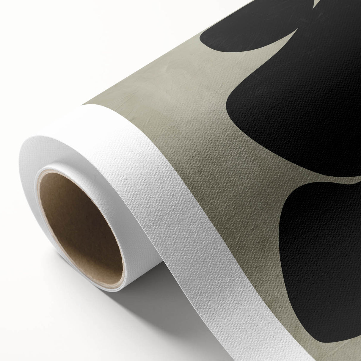 Minimalist Abstract Wall Art - Black and Olive Green Zen Print