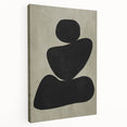 Minimalist Abstract Wall Art - Black and Olive Green Zen Print