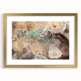 Modern Abstract Painting – Soft Beige & Teal Dreamlike Art