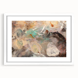 Modern Abstract Painting – Soft Beige & Teal Dreamlike Art