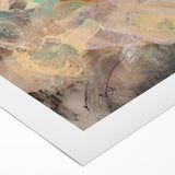 Modern Abstract Painting – Soft Beige & Teal Dreamlike Art