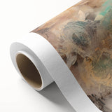 Modern Abstract Painting – Soft Beige & Teal Dreamlike Art