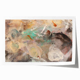 Modern Abstract Painting – Soft Beige & Teal Dreamlike Art