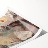 Modern Abstract Painting – Soft Beige & Teal Dreamlike Art