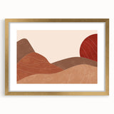 Peaceful Scenery Framed Art – Abstract Desert Sunset