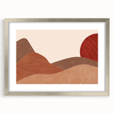 Peaceful Scenery Framed Art – Abstract Desert Sunset