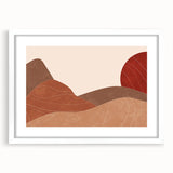 Peaceful Scenery Framed Art – Abstract Desert Sunset