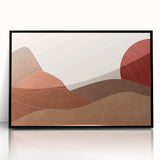 Peaceful Scenery Framed Art – Abstract Desert Sunset