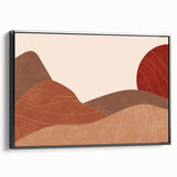 Peaceful Scenery Framed Art – Abstract Desert Sunset