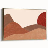 Peaceful Scenery Framed Art – Abstract Desert Sunset