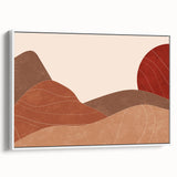 Peaceful Scenery Framed Art – Abstract Desert Sunset