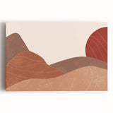 Peaceful Scenery Framed Art – Abstract Desert Sunset