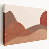 Peaceful Scenery Framed Art – Abstract Desert Sunset