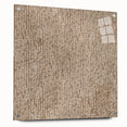 Large Abstract Wall Decor – Neutral Dot Texture on Earthy Brown Base