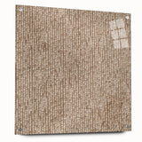 Large Abstract Wall Decor – Neutral Dot Texture on Earthy Brown Base