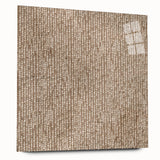 Large Abstract Wall Decor – Neutral Dot Texture on Earthy Brown Base