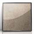 Large Abstract Wall Decor – Neutral Dot Texture on Earthy Brown Base