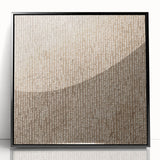 Large Abstract Wall Decor – Neutral Dot Texture on Earthy Brown Base